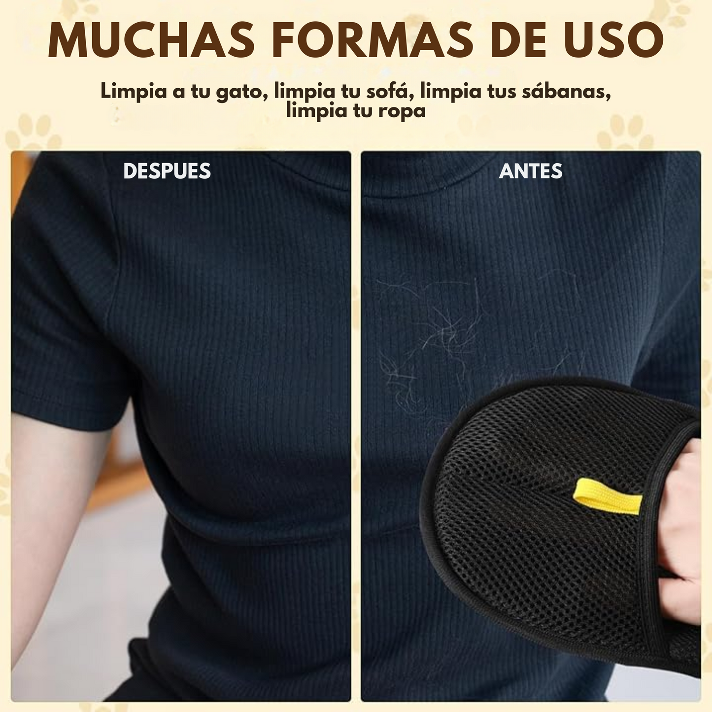 Guante Removedor de Pelo para Mascotas